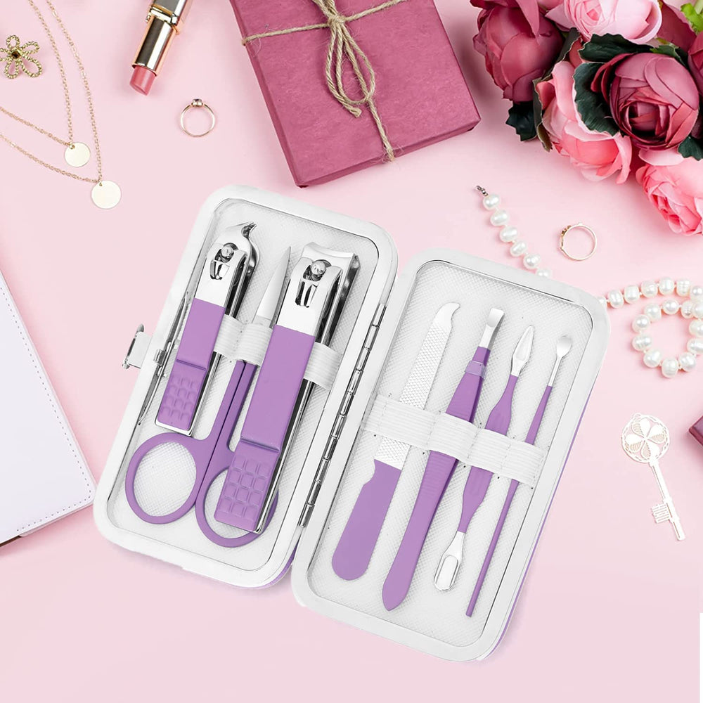Aceoce accessoires beauté violet, kit durable et facile à transporter
