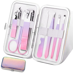 Aceoce ensemble-manucure 7-outils etui-voyage, kit pratique pour voyager.