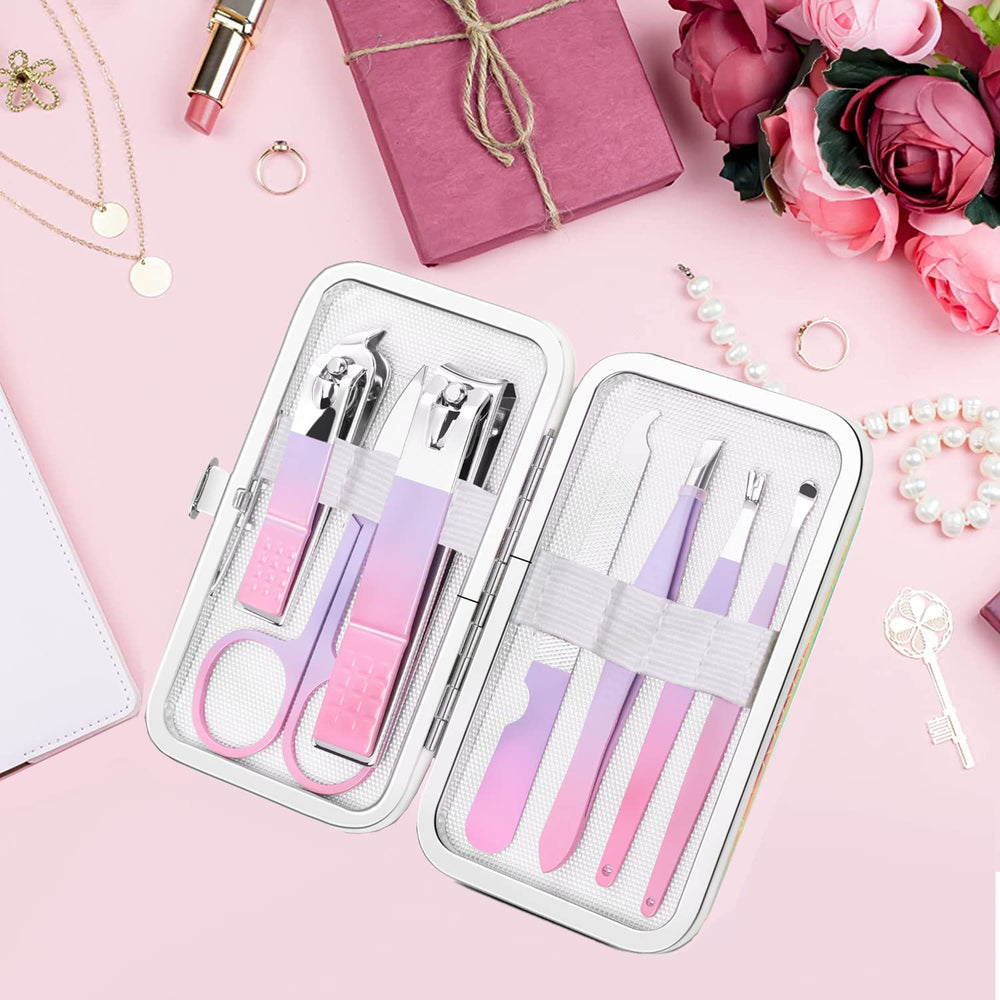Aceoce etui cuir synthétique voyage violet dégradé, rangement sûr.