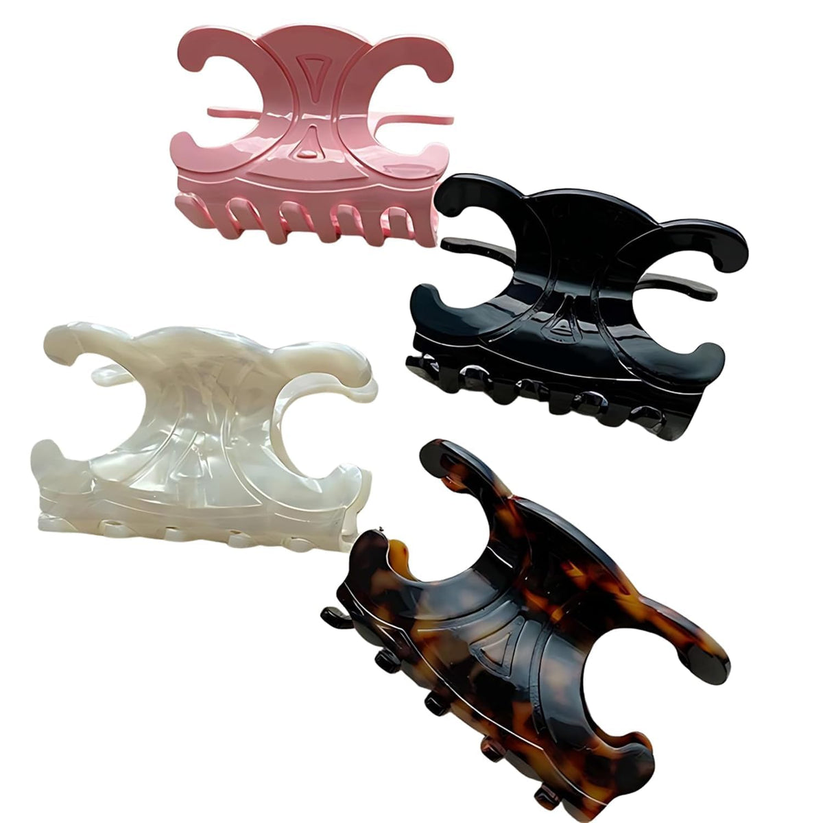 Pince papillon en acetate noir pour un chignon sûr et rapide