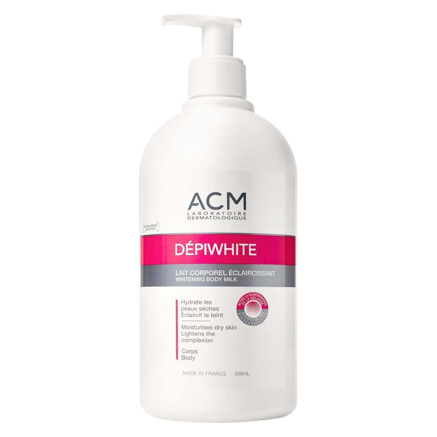 ACM Dépiwhite Lait corporel - emballage élégant, prêt pour l'hydratation quotidienne.