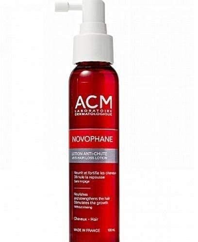 ACM Laboratoire Novophane, ingrédients clés biotine et vitamines visibles dans la formule.
