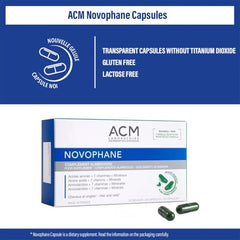 ACM Novophane: gros plan sur les capsules pour une prise quotidienne pratique.