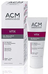 ACM Vitix Gel – bouteille, application rapide et texture sans huile pour la routine soin.