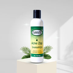 Étiquette Acne Zap montrant la formule naturelle et l'usage familial.