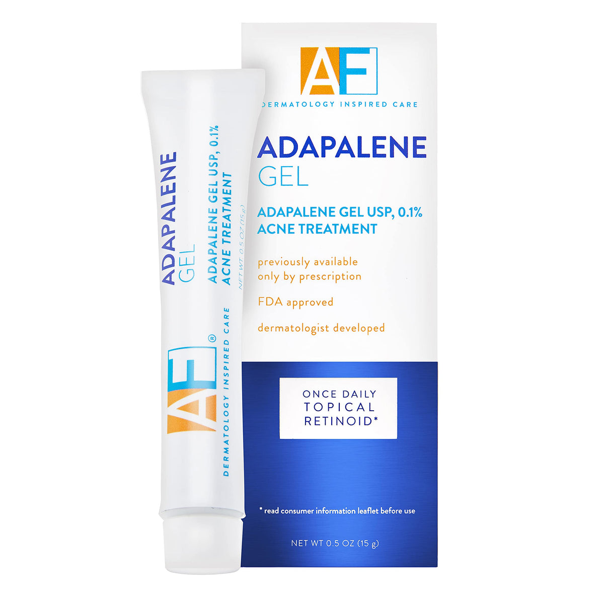 Flacon AcneFree Adapalene Gel 0,1% prêt à l’emploi pour votre routine anti-acné.