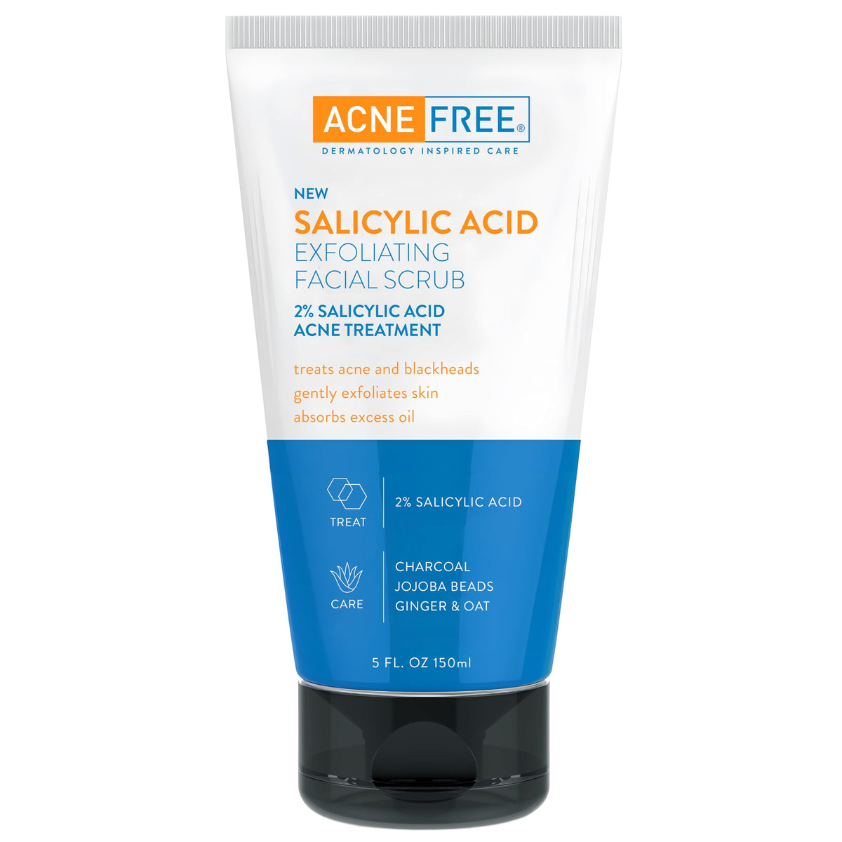 AcneFree gommage salicylique 2% – bouteille visible, purifie les pores