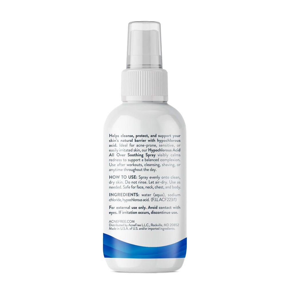 AcneFree Hypochloreux après nettoyage: équilibre la barrière cutanée.