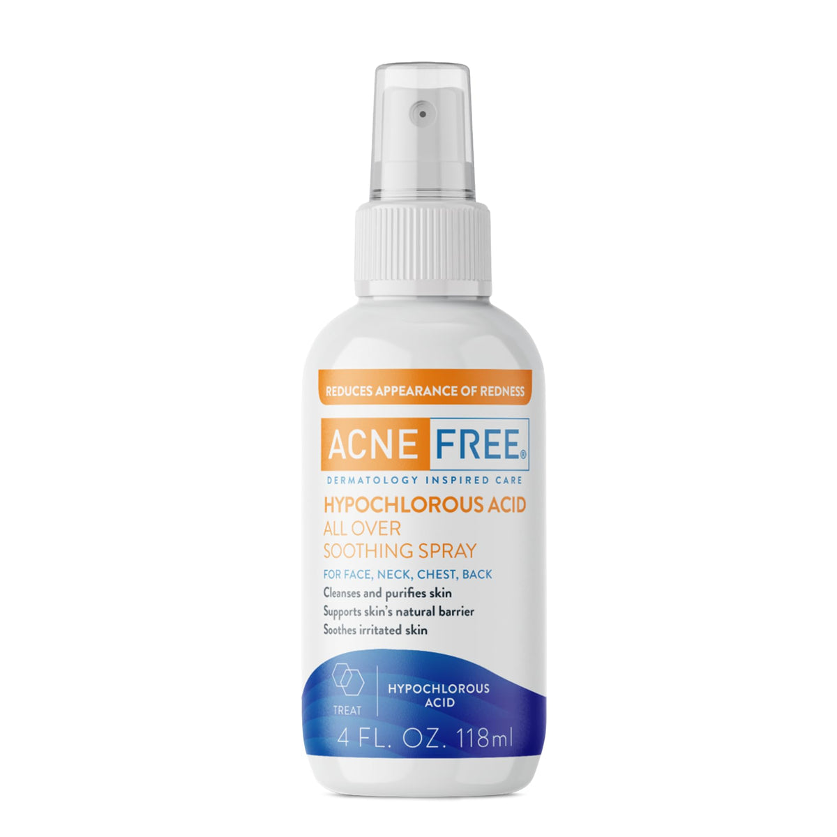 AcneFree Hypochloreux pour le visage: apaise rougeurs et irritations.