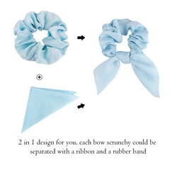 Chouchou ACO-UINT 2-en-1 satin, détachable pour style simple.