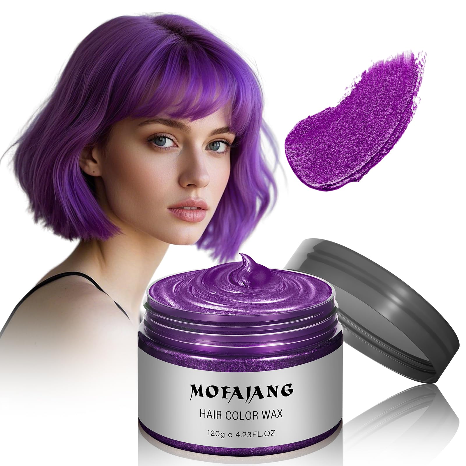 acomler-cire-coloration-cheveux-violet sur pot pratique et facile à retirer.