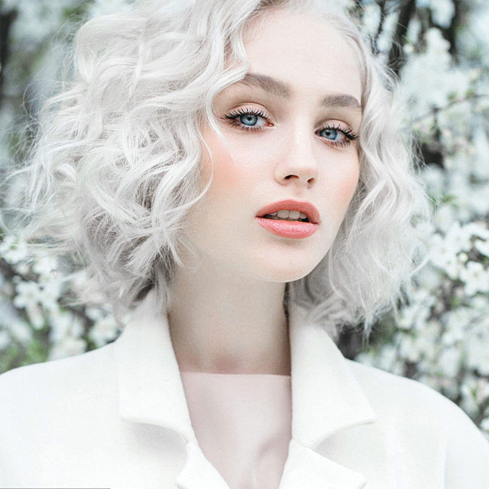 Acomler palette teintes cheveux blanc, options temporaires variées.