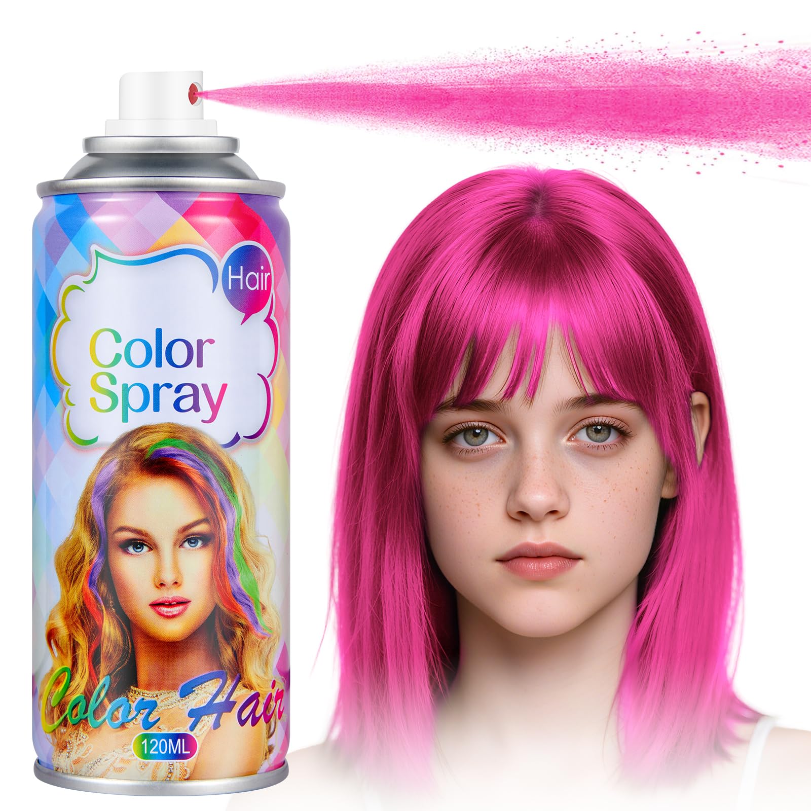 Acomler Pink Hair Spray, la bouteille colorante temporaire prête à l’emploi