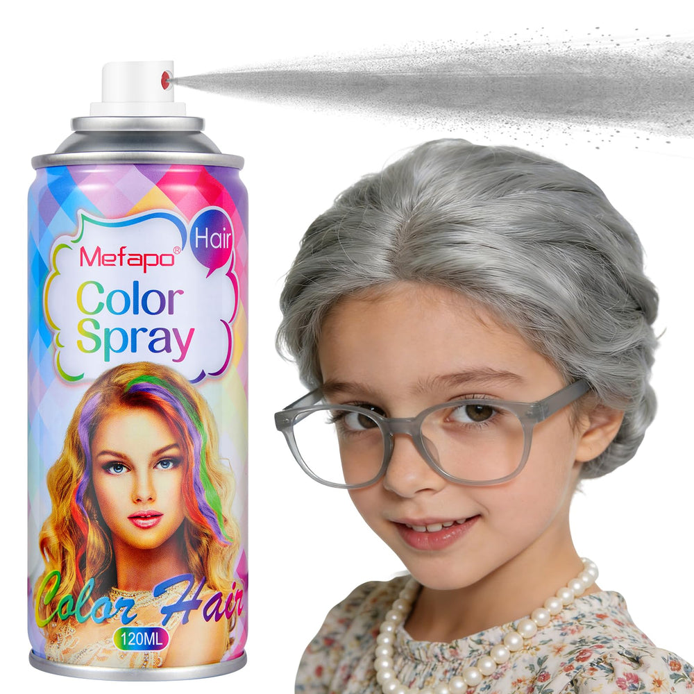 Acomler spray colorant pour cheveux gris, application rapide et sans pinceau.