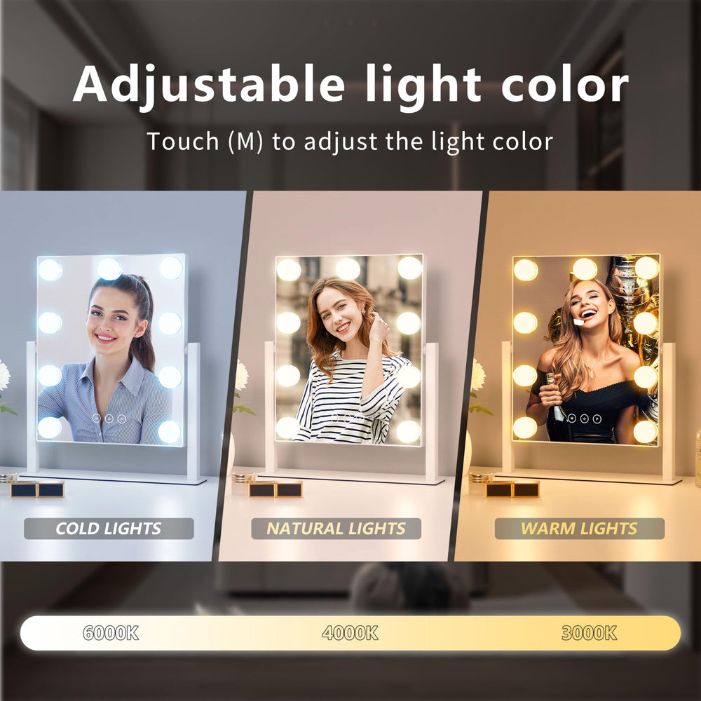 Miroir loupe 10x amovible Acoolda pour retouches précises.