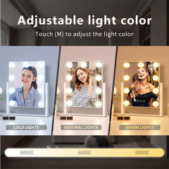 Miroir loupe 10x amovible Acoolda pour retouches précises.
