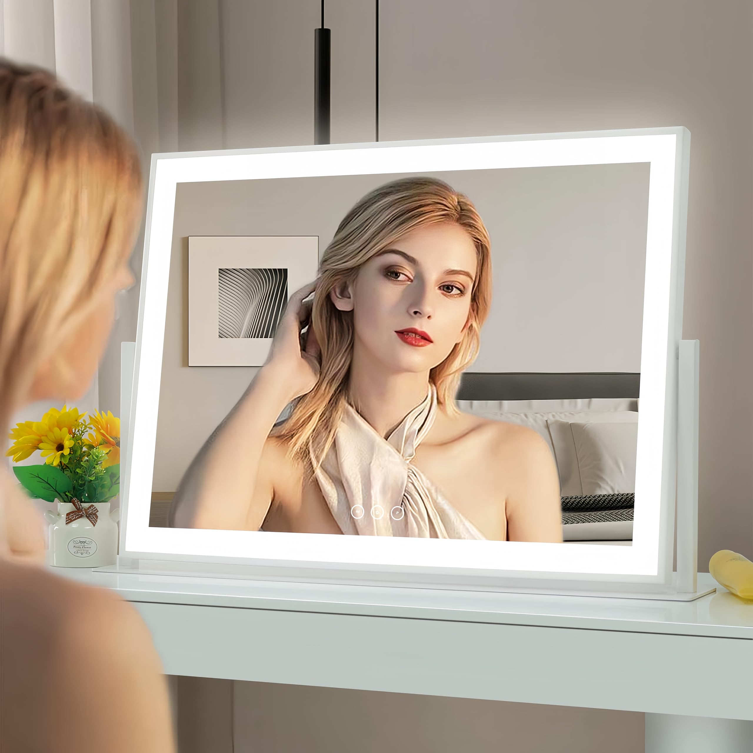 Miroir Acoolda vanité réglage de brillance adapté à votre routine
