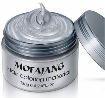 Acosexy pâte-coiffante gris-argent, look argenté temporaire rapide pour cosplay