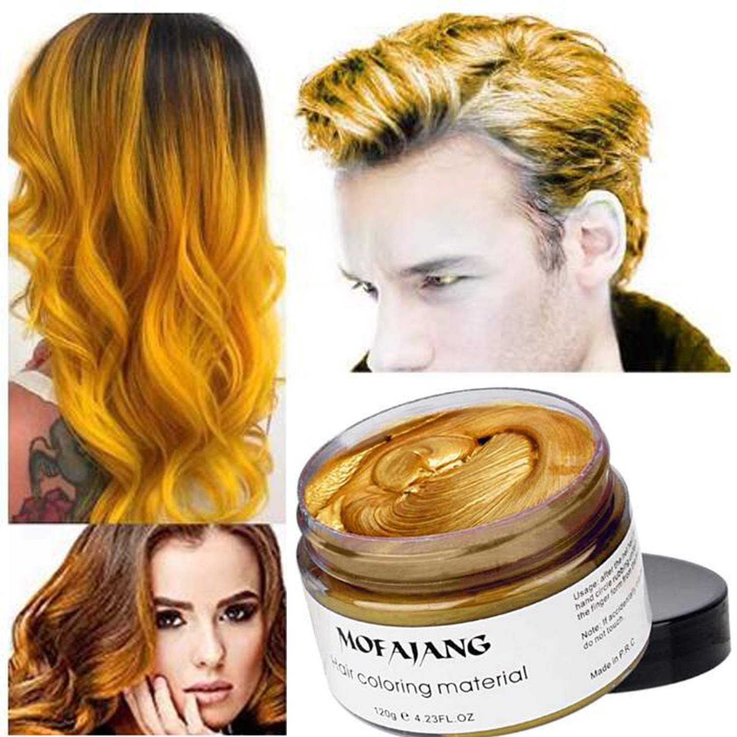 Acosexy Color Wax Or: tenue moyenne qui se fixe rapidement sans abîmer les cheveux.