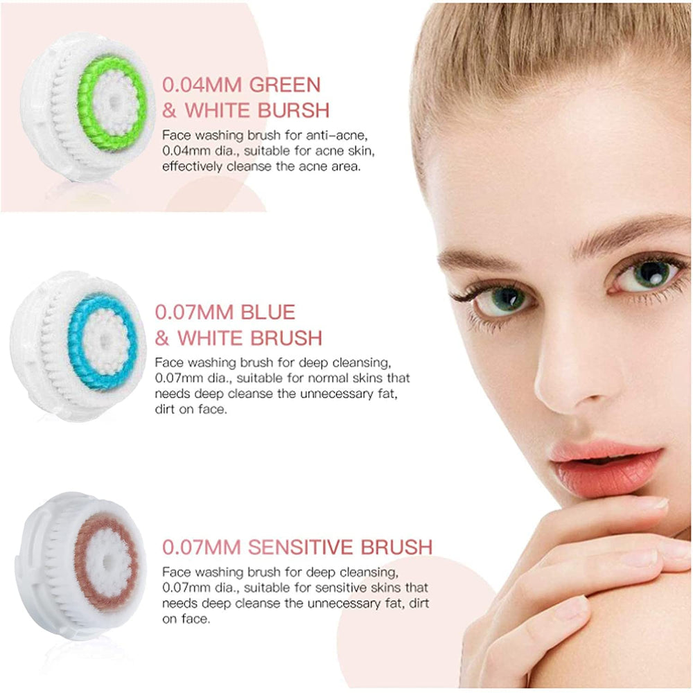 Acosexy tête-brosse visage verte pour soin efficace et quotidien