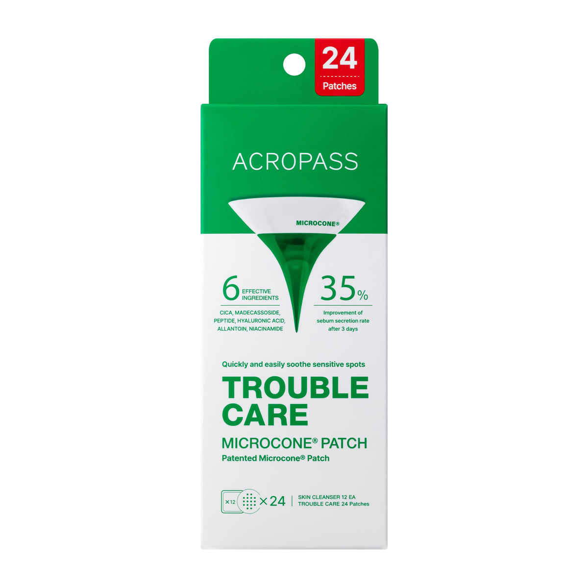 Acropass Trouble Care Patch microcone bouton precoce, action ciblée sur les signes naissants.