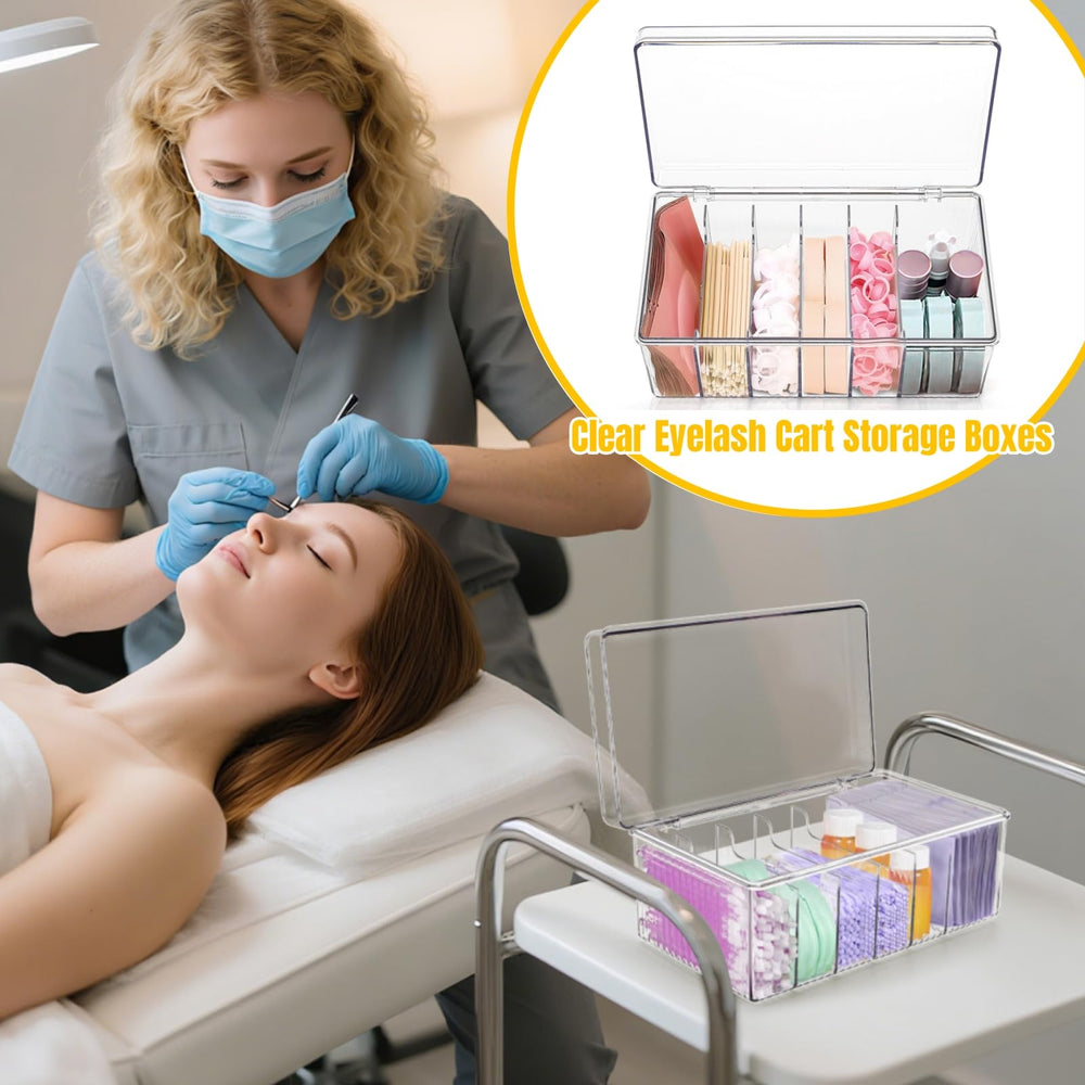 Acshio rangement 6 compartiments, séparation nette des produits cils.