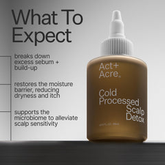 ACT+ ACRE huile végétale baobab et basilic pour hydrater les follicules.