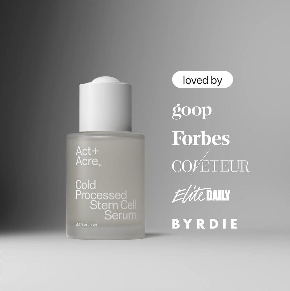 Texture fluide du sérum ACT+ ACRE pour une routine simple.