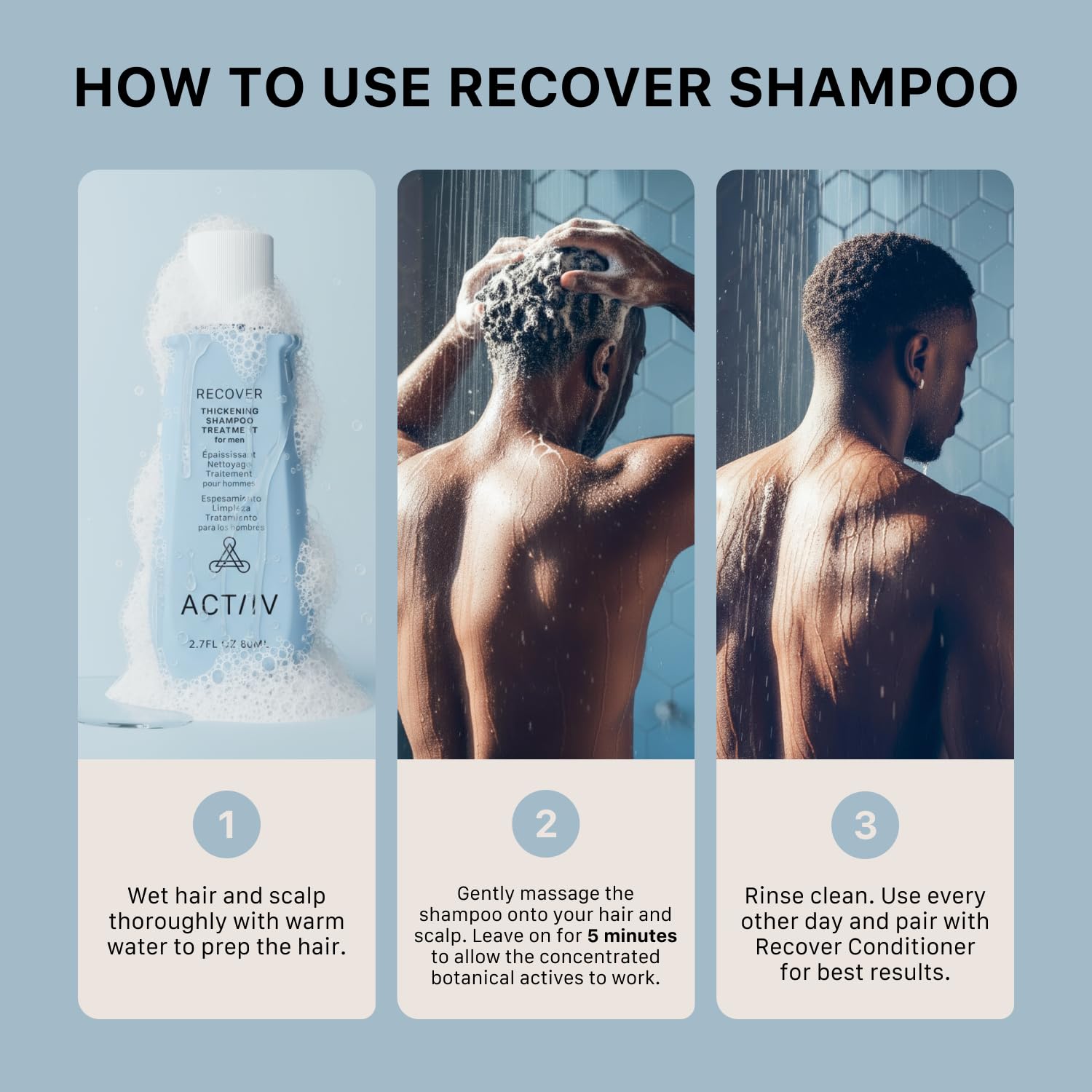 ACTIIV Recover Formule Végale et végan, adaptée à la coloration des cheveux
