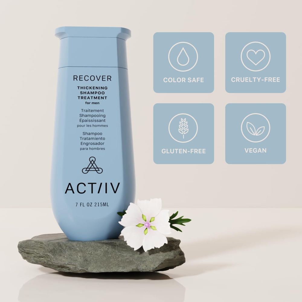 ACTIIV Recover Shampoing : emballage épuré et étiquette lisible.