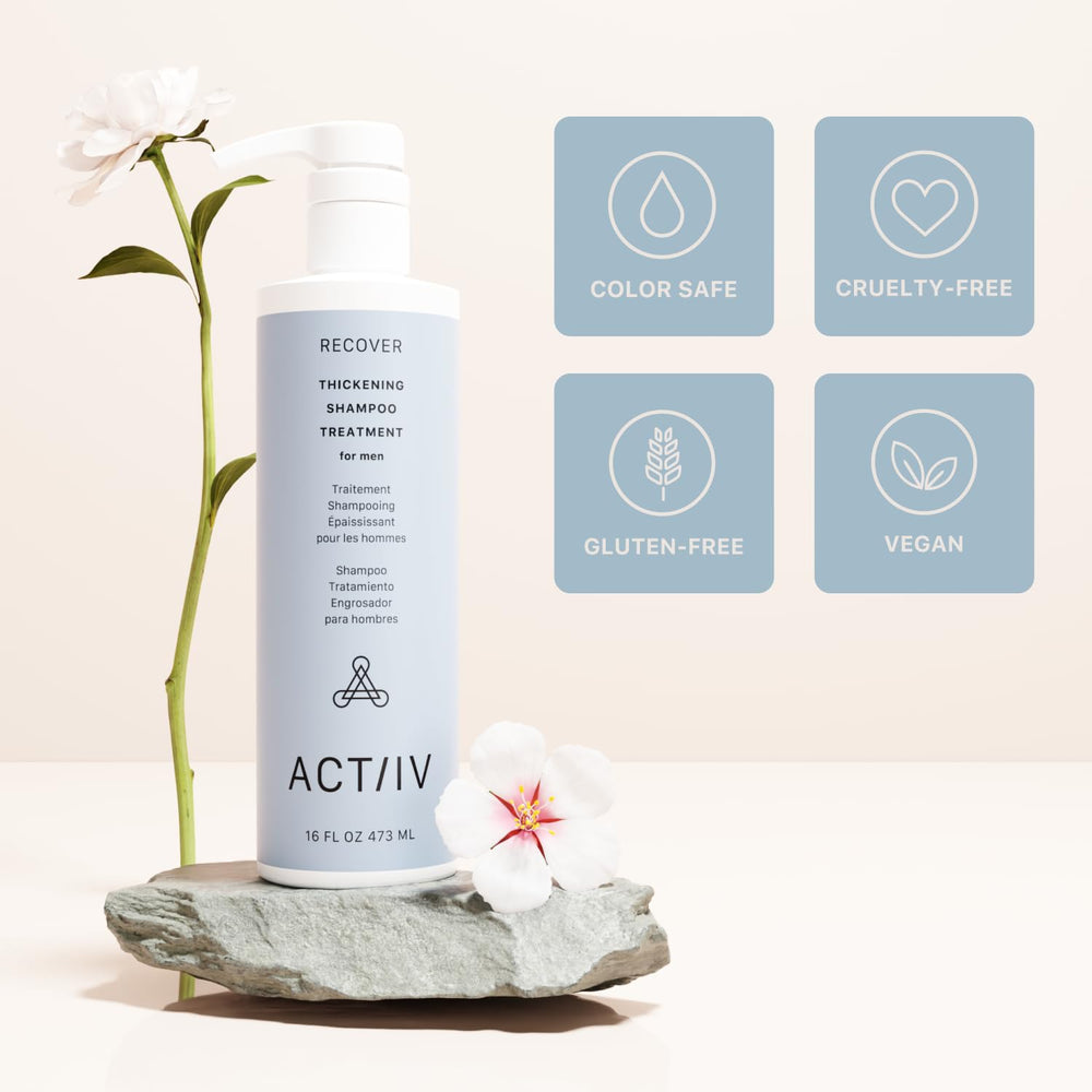 ACTIIV Recover application-mains illustre une répartition facile et précise sur la chevelure