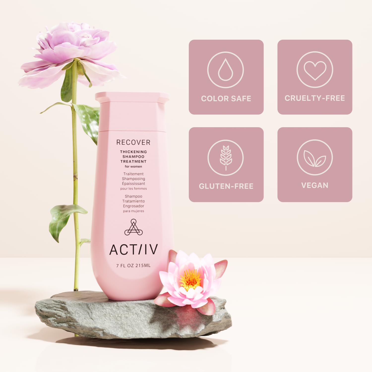 ACTIIV Recover Shampoo cuir chevelu sain, nettoie en douceur et favorise l’hygiène capillaire.