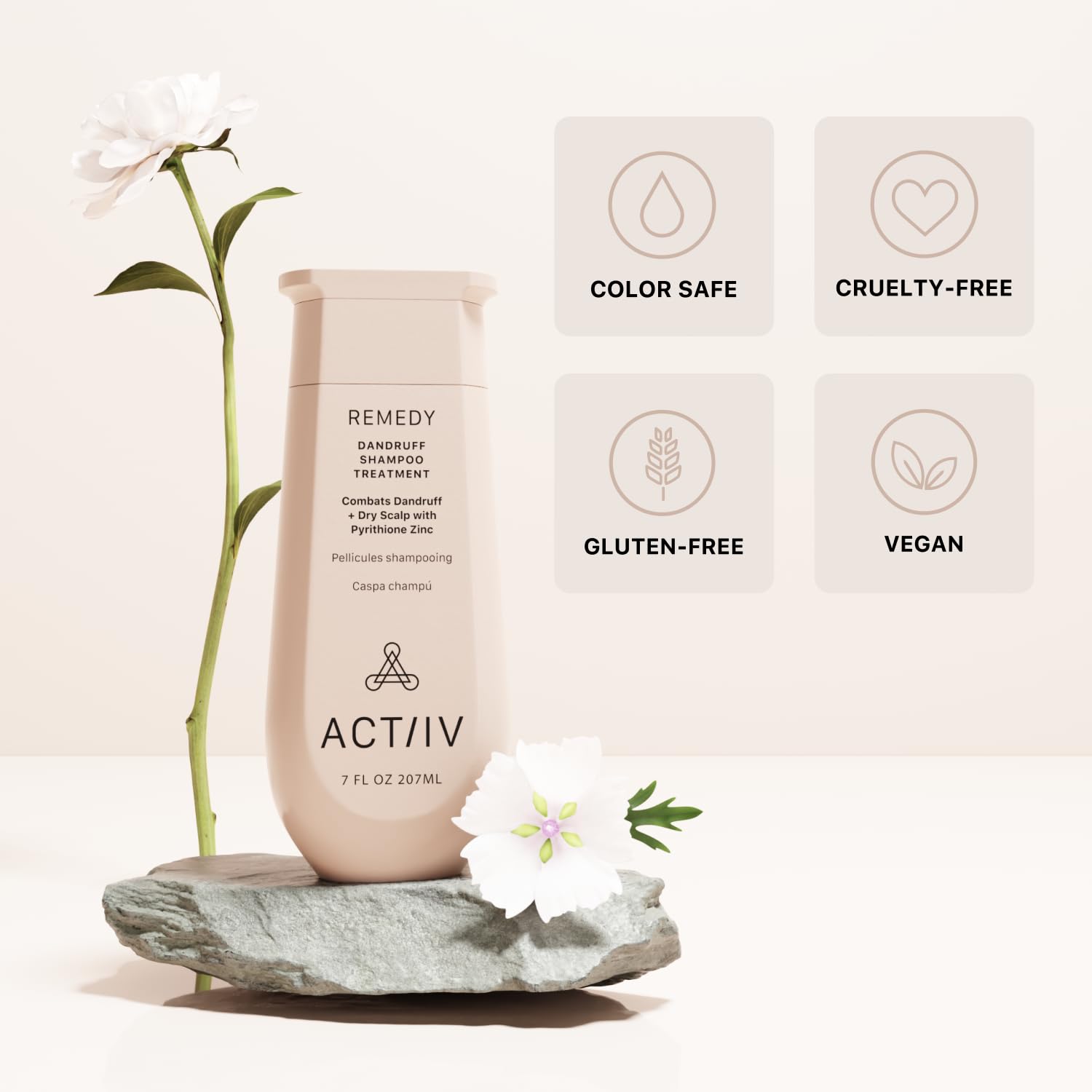 ACTIIV Remedy Shampoing — cuir chevelu équilibré et cheveux forts sans altérer la couleur.