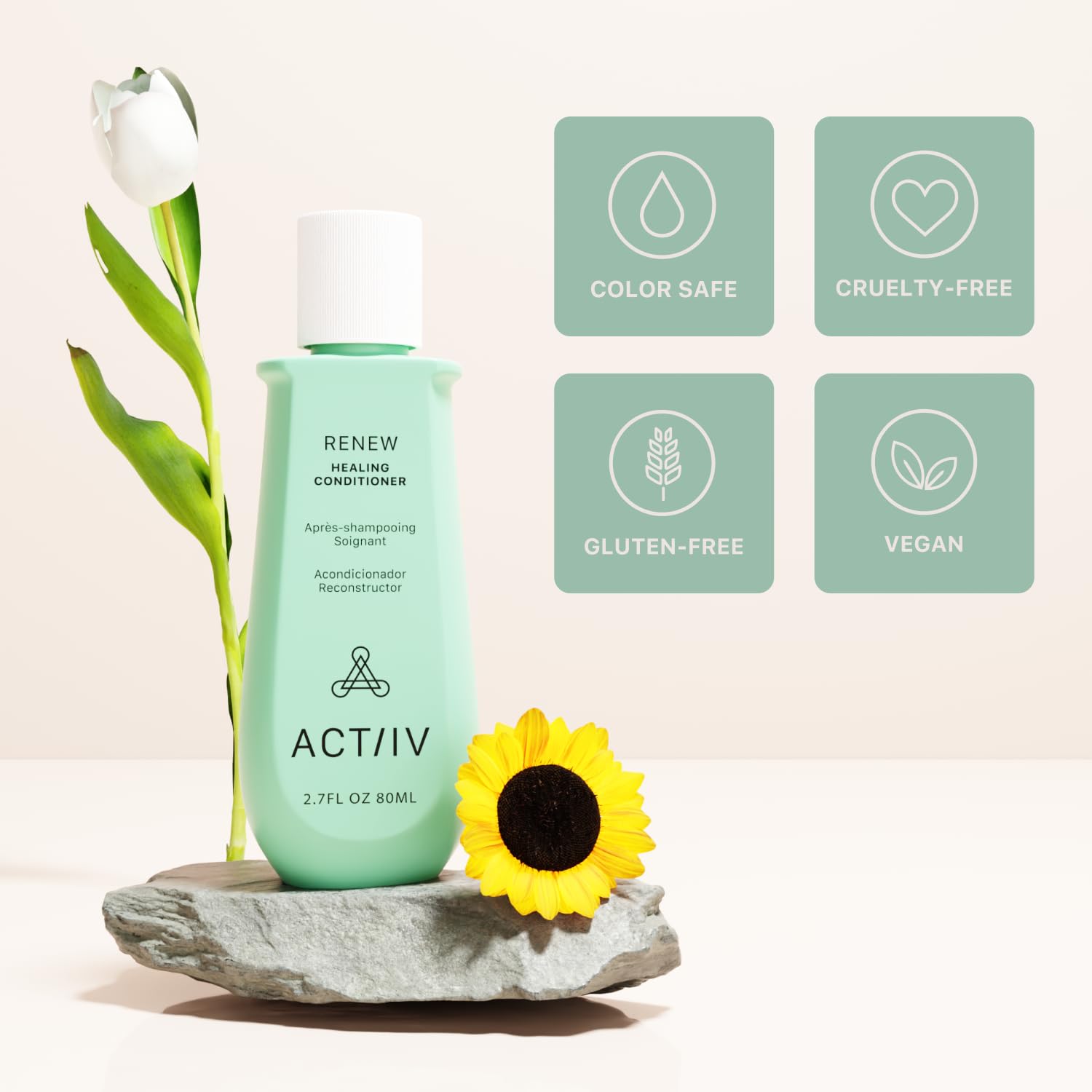 ACTIIV Renew – utilisation après shampoing pour cheveux plus forts.
