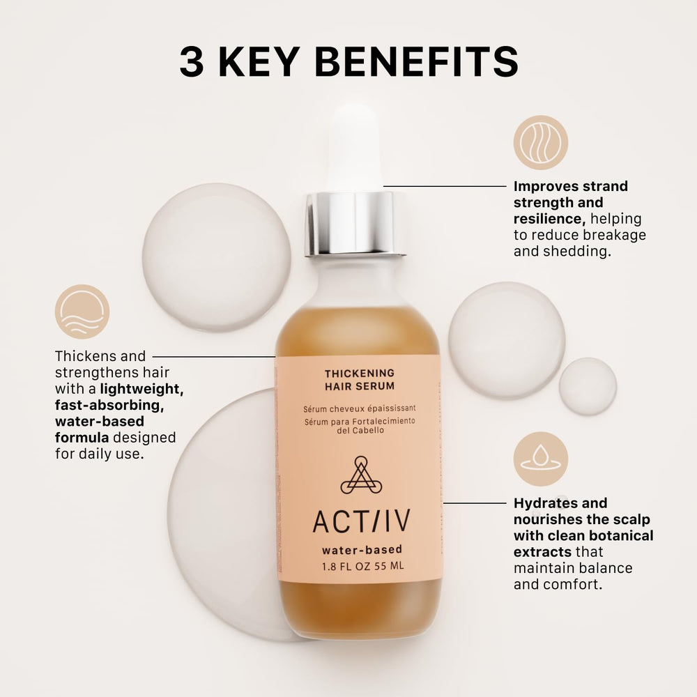 ACTIIV Sérum épaississant — application quotidienne pour densité capillaire.
