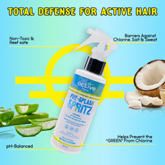 Active COCO Pré-Swim Spray Avant Natation — démêlage rapide et action avant la baignade.