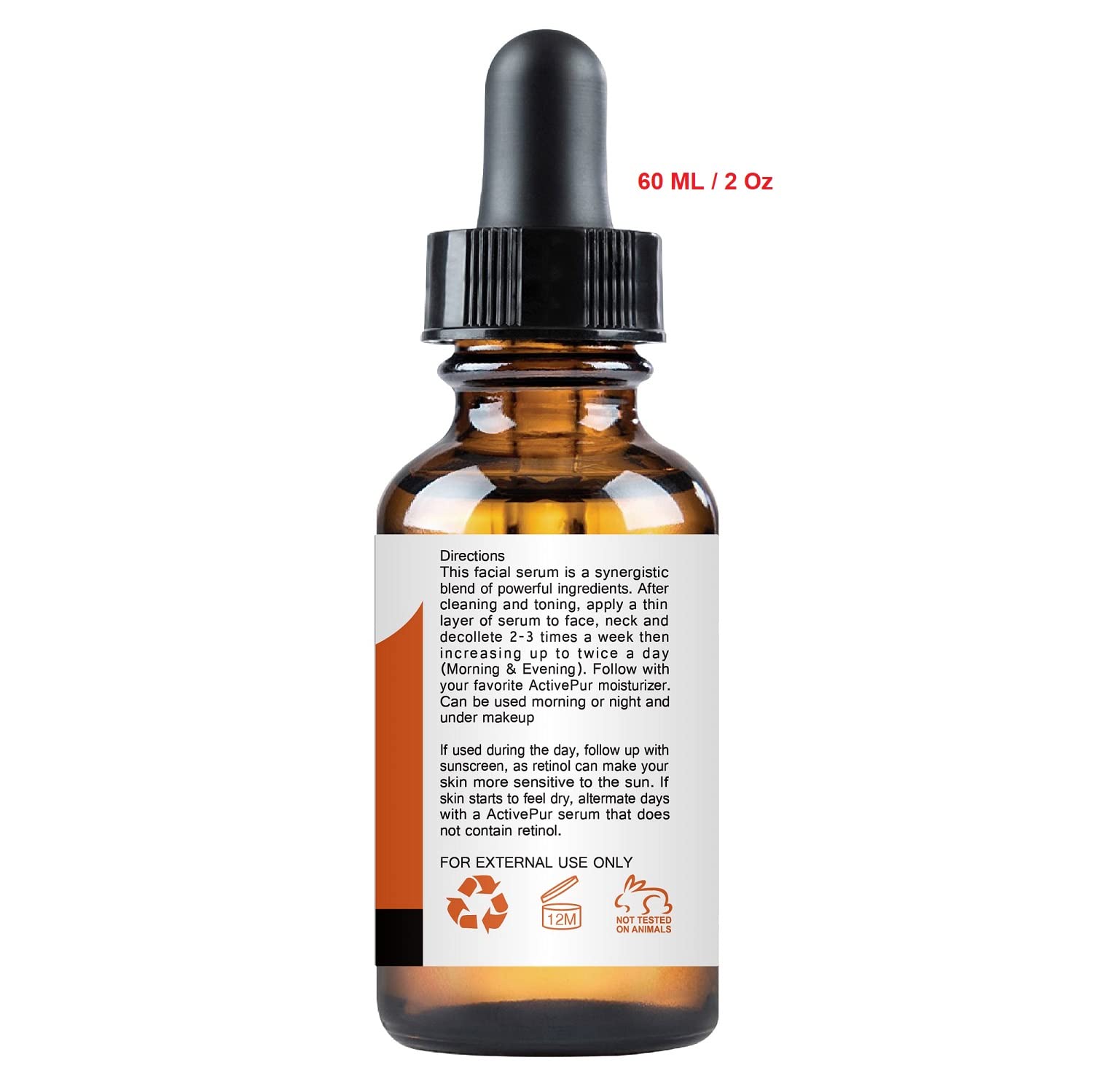 ActivePur sérum hyaluronique, flacon transparent favorisant l'hydratation.