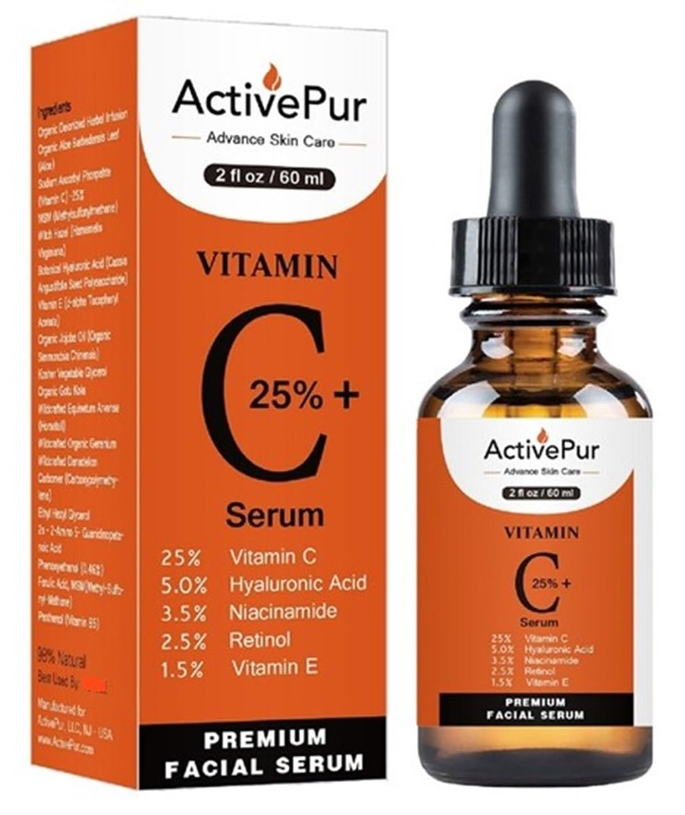 ActivePur sérum vitamine C visage, bouteille 60 ml pour un éclat potentiel.