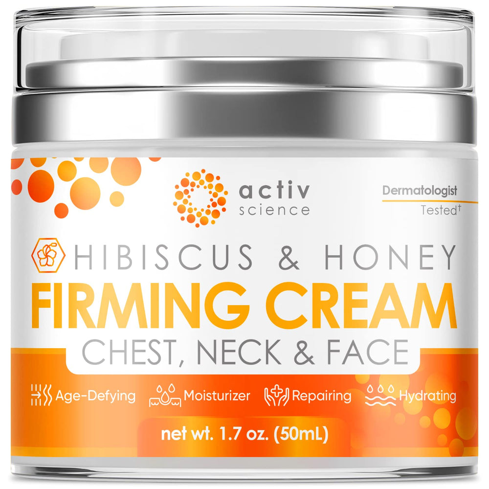 ACTIVSCIENCE Hibiscus et Miel – pot crème raffermissante pour la peau.