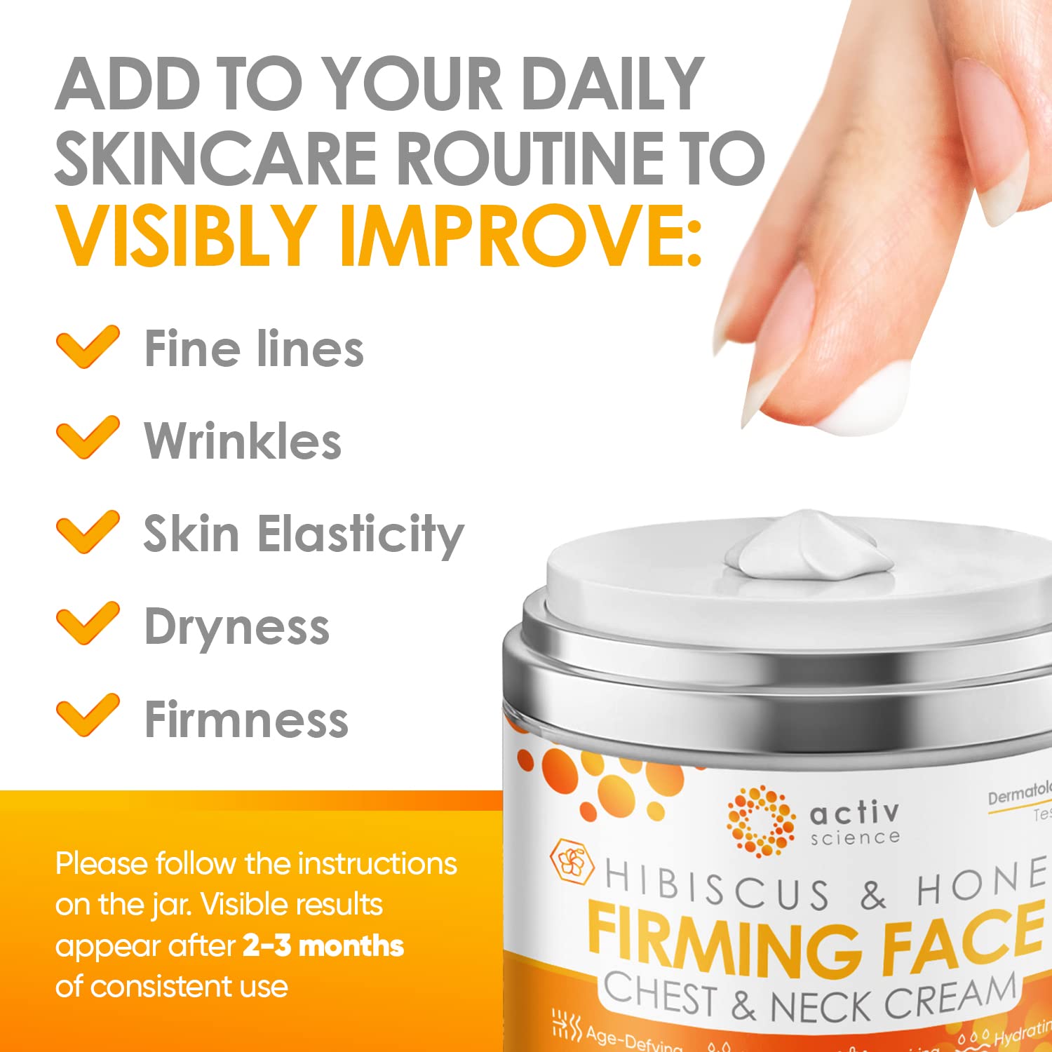 Texture veloutée de la crème hydratante pour le visage.