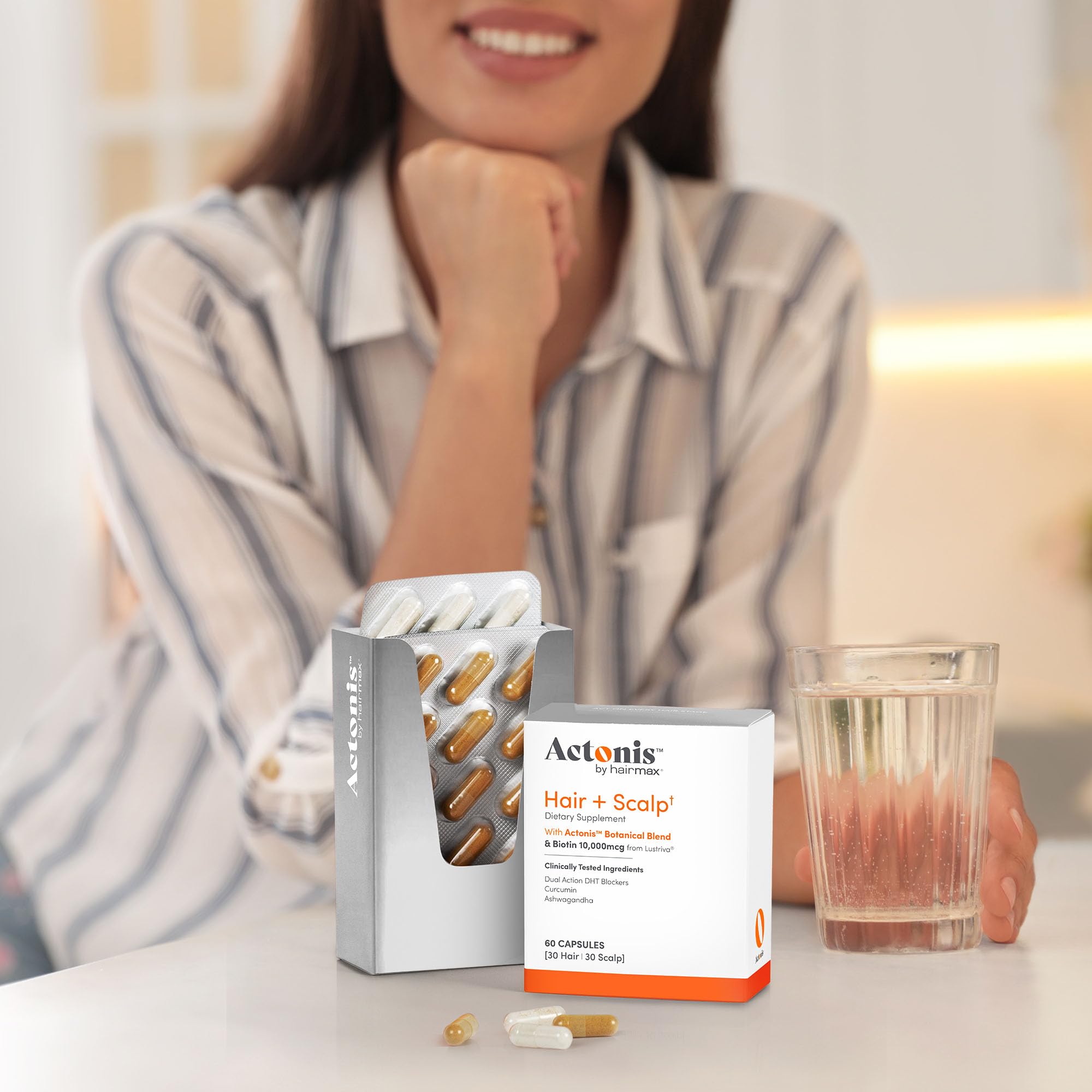 Actonis: mélange curcumin et ashwagandha pour renforcer les cheveux et la vitalité.
