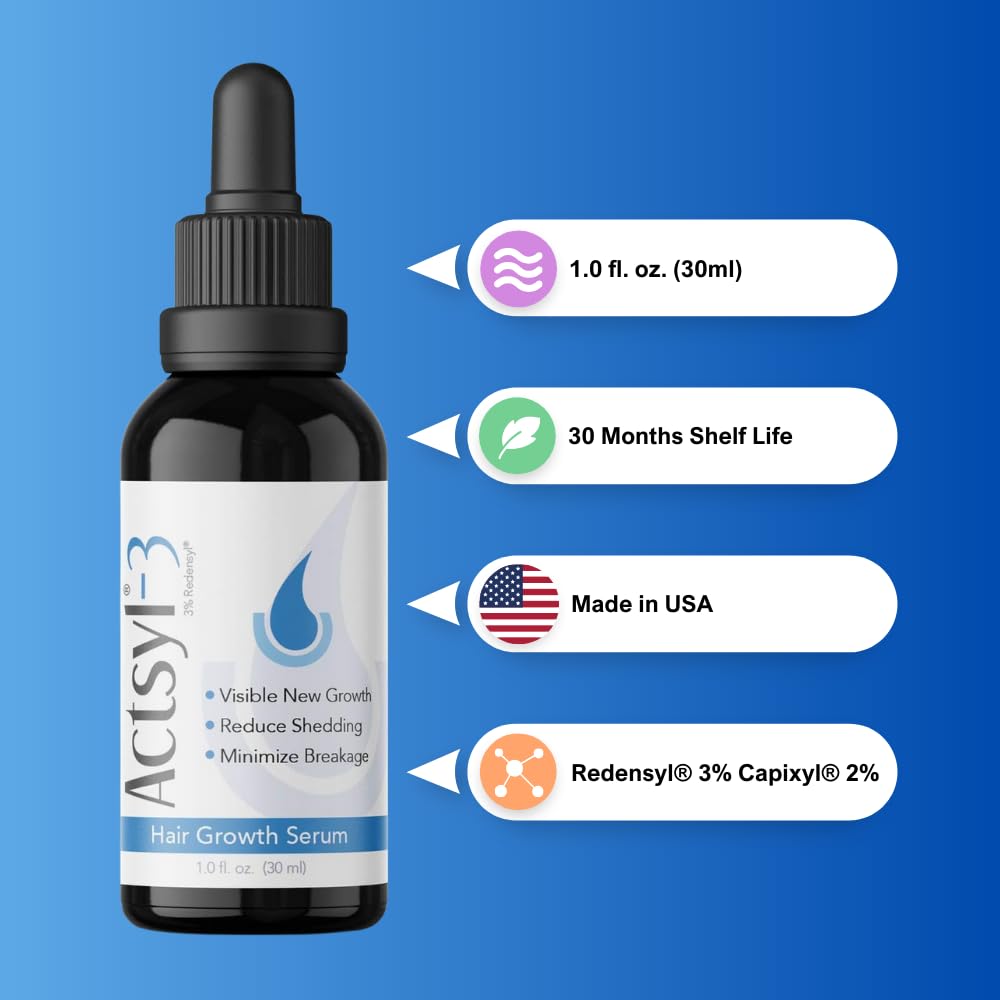 Application nocturne d Actsyl-3 sur cuir chevelu pour cheveux plus épais.