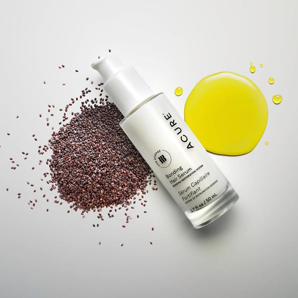 Acure Bonding Hair Serum applied to wet hair for smoothness and nourishment