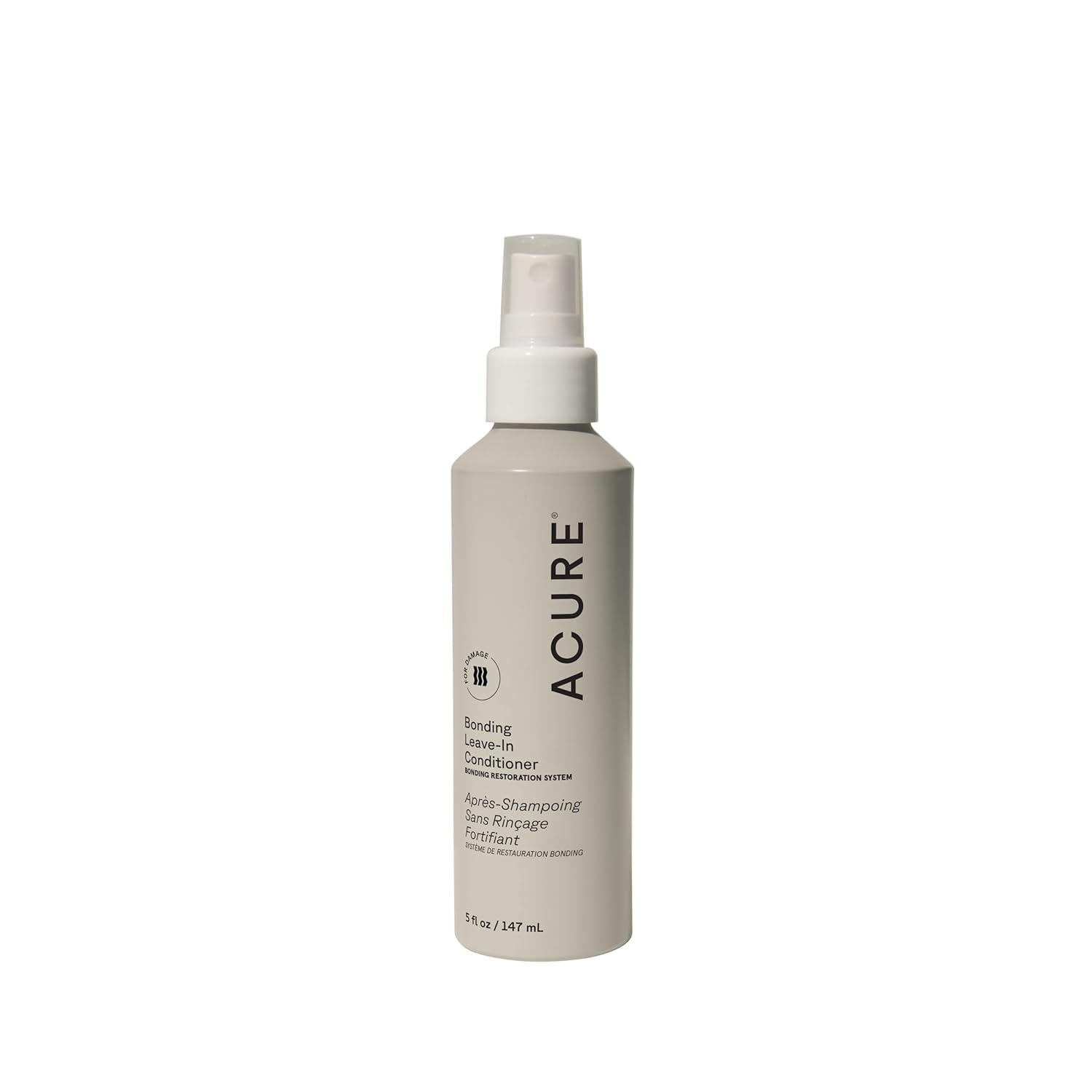 Acure Bonding – bouteille, soin sans rinçage pour cheveux secs et abîmés.