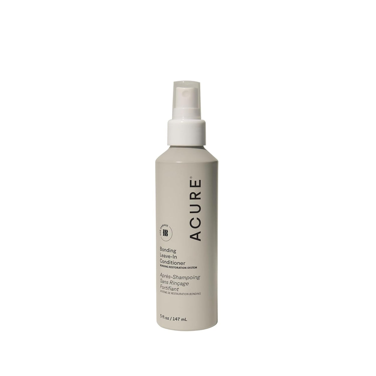 Acure Bonding – bouteille, soin sans rinçage pour cheveux secs et abîmés.