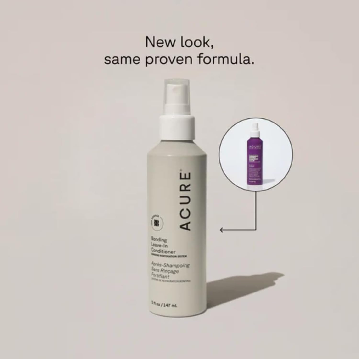 Acure Bonding – pulvérisateur, application légère pour cheveux propres et humides.