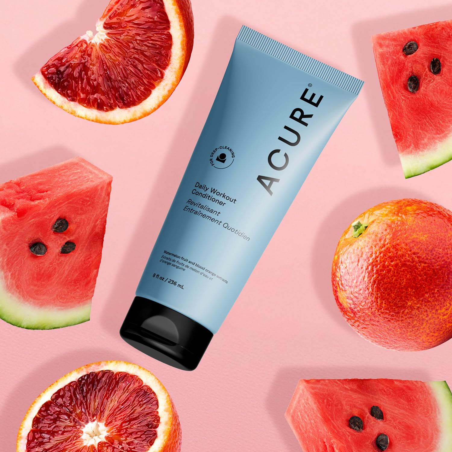 Acure Daily Workout Conditioner – extrait de pastèque pour hydrater les cheveux.