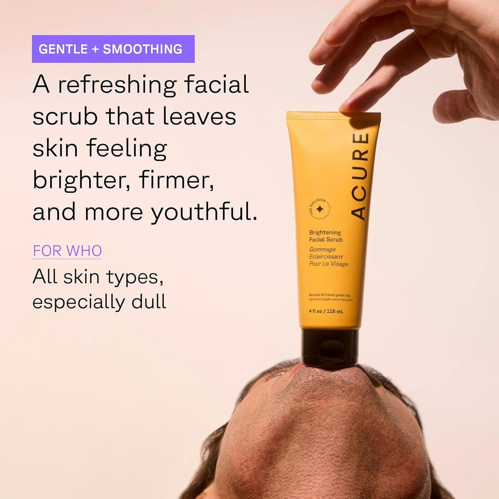 Acure exfoliant visage algue marine — texture naturelle pour purifier et éclairer.