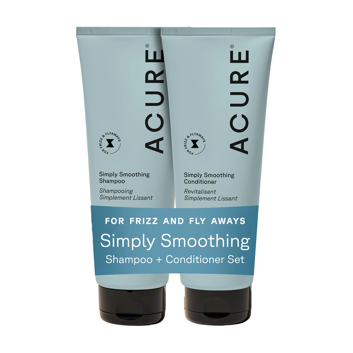 Acure Shampoing lissant, flacon: démêle et hydrate les cheveux fins.