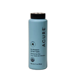 Acure shampoing sec en poudre mini-bouteille pour cheveux blonds et foncés, volume rapide.